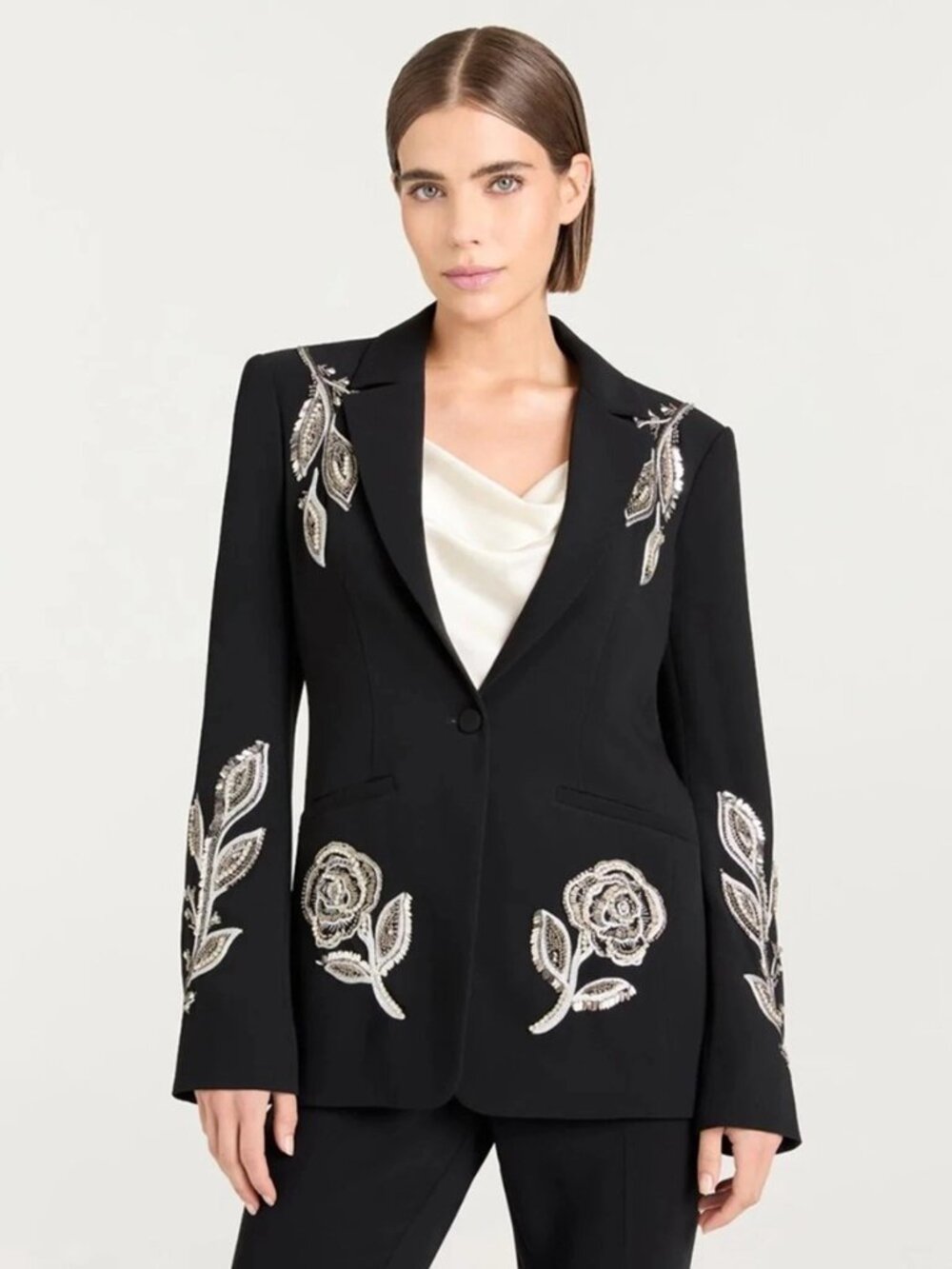 Cinq à Sept Karlie Metallic Paisley Blazer
